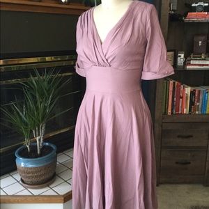 Unique Vintage Mauve Delores Swing Dress NWT XL